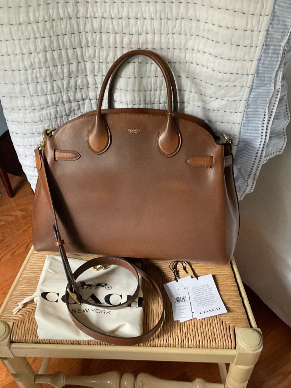 Coach Empire 40 Brown Loved Leather